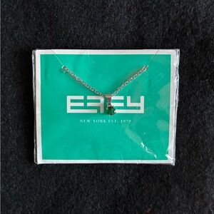 Effy Silver Necklace with Emerald Green Accent